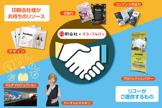印刷会社xリコージャパンの概念図