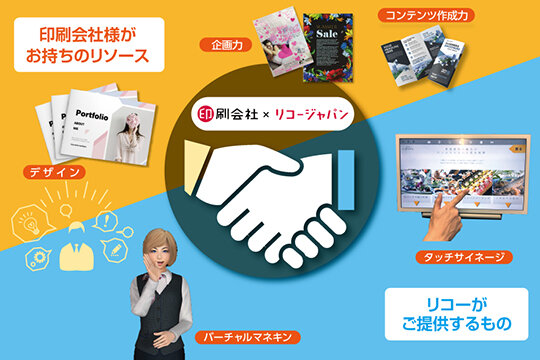 印刷会社xリコージャパンの概念図