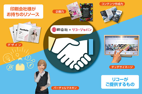 印刷会社xリコージャパンの概念図