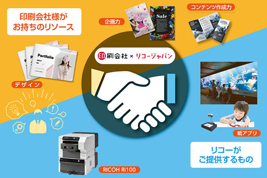 印刷会社xリコージャパンの概念図